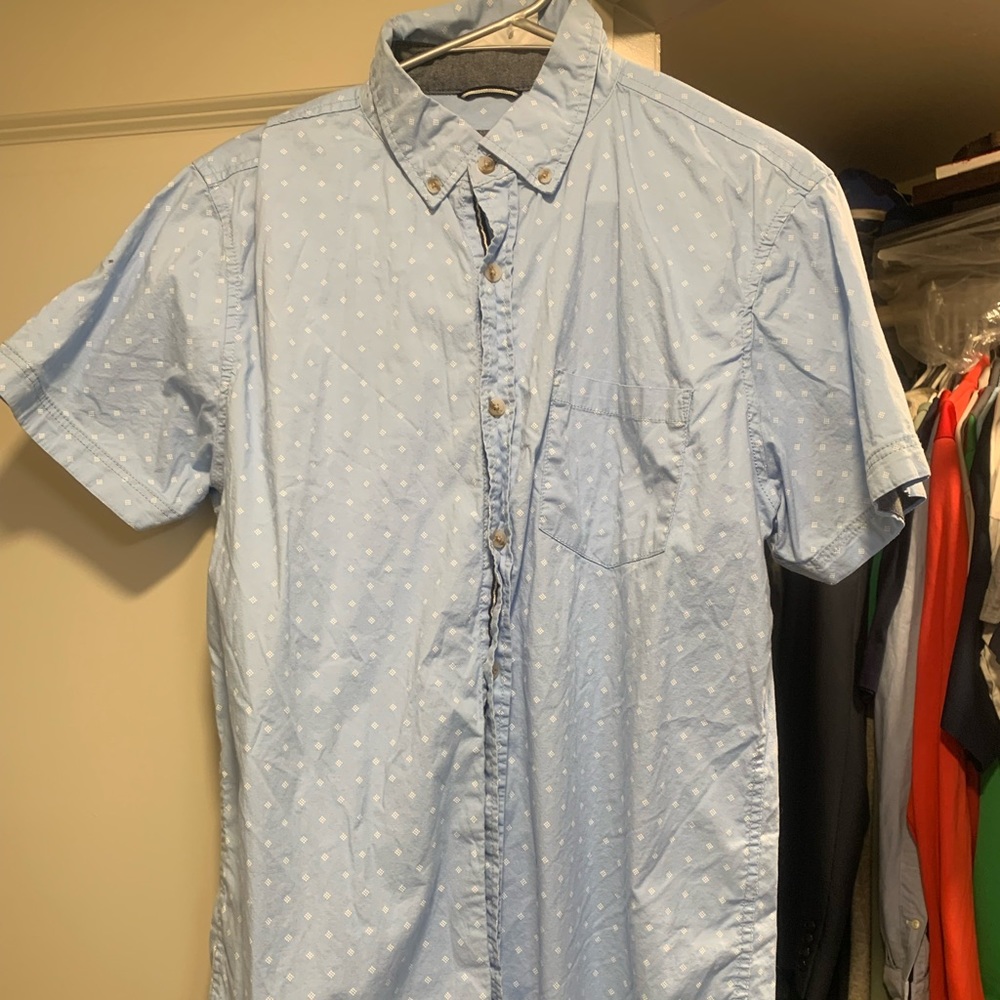 Blue Lee Brand Short Sleeve Button Down